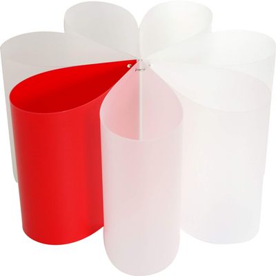 trendform SD6110 Daisy Magazine Rack, White x Red, 12.2 x 7.1 inches (31 x 18 cm)