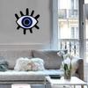 4ArtWorks - Evil Eye with Lashes 3D Wall Art - Black, Blue & Silver Mirror Gloss Finish - Good Luck & Protection Charm for Your House - Made in the USA - Modern Home Decor (18" W x 20" T, Black/Blue) view 2