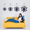 4ArtWorks - Evil Eye with Lashes 3D Wall Art - Black, Blue & Silver Mirror Gloss Finish - Good Luck & Protection Charm for Your House - Made in the USA - Modern Home Decor (18" W x 20" T, Black/Blue) view 3