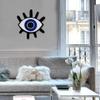 4ArtWorks - Evil Eye with Lashes 3D Wall Art - Black, Blue & Silver Mirror Gloss Finish - Good Luck & Protection Charm for Your House - Made in the USA - Modern Home Decor (15" W x 16" T, Black/Blue) view 3