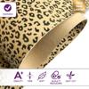 Animal Print REAL Leather Fabric: Genuine Leather Sheets for Earrings Leopard Print Soft Lambskin Leather(Iced Coffee, 18x24In/ 45x60cm) view 2