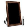 TenXVI Designs 11"x17" Freestanding or Hanging Vertical and Horizontal Magnetic Chalkboard Sign for Kitchen Countertop, Tabletops, Weddings, Home Decor - Rustic Brown view 1
