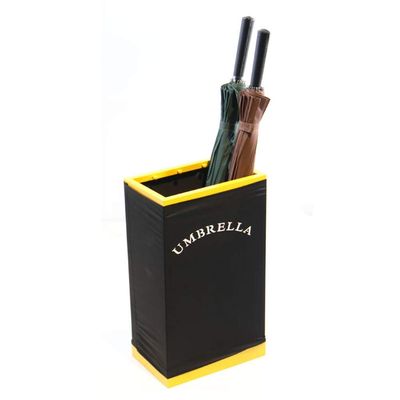 Umbrella Rack GUOYANHOME Iron Umbrella Stand, Fabric Assembly Hotel Corridor Home Creative Umbrella Container, Gold + Black, 2 Models (Color : Black-A)