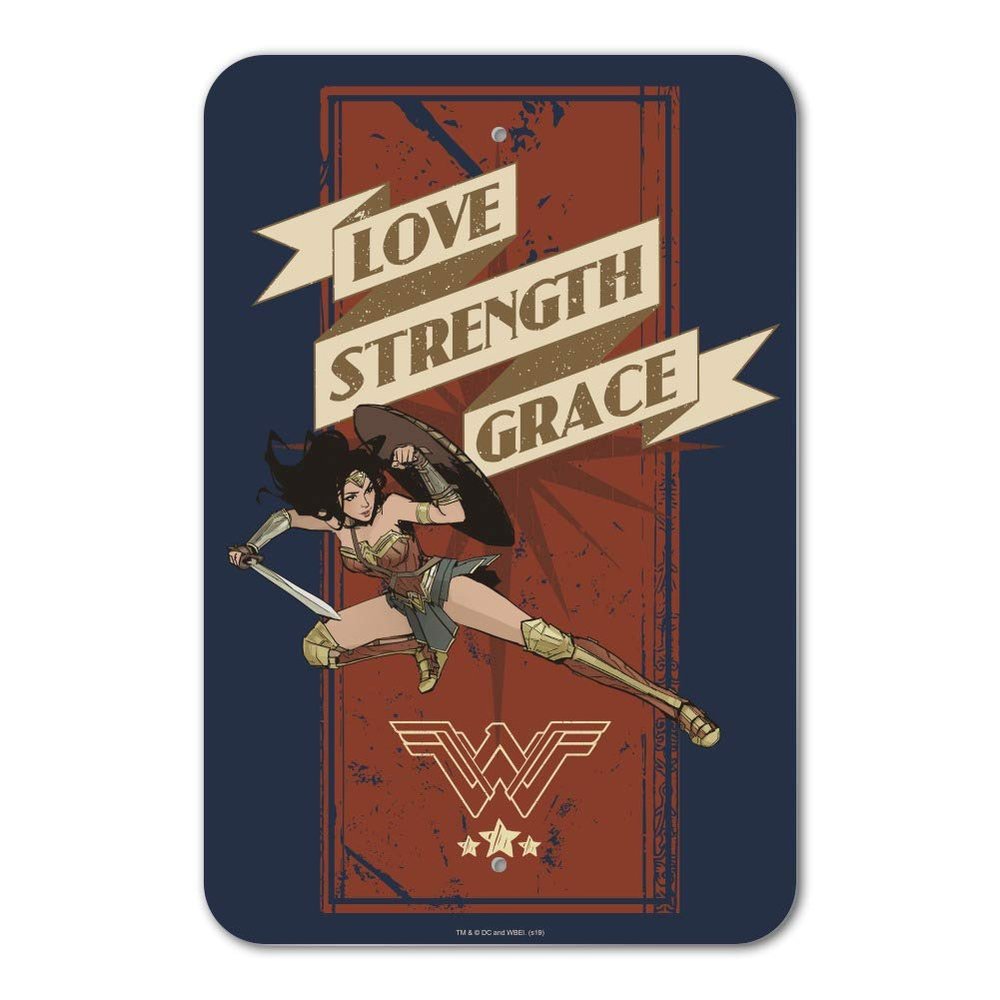 GRAPHICS & MORE Wonder Woman Movie Love, Strength, Grace Home Business Office Sign
