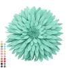 3D Daisy Flower Decorative Pillow - Sunflower Throw 14.5 x 13 Inch Round Decor - Home Decorations for Couch & Bed - Flower-Shaped (Case + Insert, Solid Mint) view 1