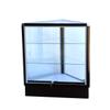 FixtureDisplays Black Triangle Corner Showcase 20 inch Frame Shelf Retail Store Display Wall AL8B Ship Flat-NF view 1