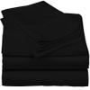 600-Thread-Count 100% Egyptian Cotton Bed Sheets, 5-Pc King,Black Sheet Set, Sateen Weave, Fits Mattress Upto 34'' Deep Pocket view 1
