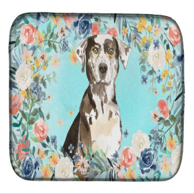 Caroline's Treasures CK3429DDM Catahoula Leopard Dog Dish Drying Mat Absorbent Dish Drying Mat Pad for Kitchen Counter Dish Drainer Mat for Countertop, 14 x 21", Multicolor