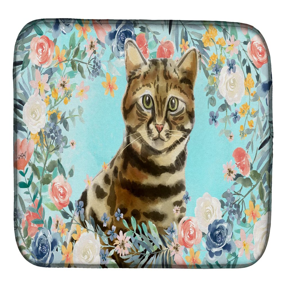 Caroline's Treasures CK3389DDM Bengal Spring Flowers Dish Drying Mat Absorbent Dish Drying Mat Pad for Kitchen Counter Dish Drainer Mat for Countertop, 14 x 21", Multicolor