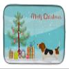 Caroline's Treasures CK3518DDM Basset Hound Christmas Tree Dish Drying Mat Absorbent Dish Drying Mat Pad for Kitchen Counter Dish Drainer Mat for Countertop, 14 x 21", Multicolor view 1