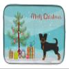 Caroline's Treasures CK3813DDM Black and Tan Chion Christmas Tree Dish Drying Mat Absorbent Dish Drying Mat Pad for Kitchen Counter Dish Drainer Mat for Countertop, 14 x 21", Multicolor view 1