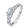 Bansriracha Celtic Knots Princess Cut 1.2ct Cubic Zirconia Solitaire Engagement Rings 925 Sterling Silver Rings Women Jewewlry (9) view 1