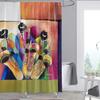 African American Expressions Shower Curtain with Hooks - 71 x 71 Inch, Jazz Saxophones view 1