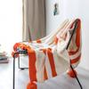 51"x67" Decorative Pom Pom Throw Blanket Knitted Striped Blanket Couch Bed Sofa Throw Blanket Family Friend view 2
