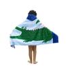 ZTBF Kids Hooded Bath Beach Towel for Children Boys Girls with Cute Cartoon Animal for Swimming and Beach Holiday view 2