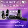 1.25" Vacuum Floor Brush Attachment 10 Wide Soft Bristles with Two Adapters for 1.375" & 1.5" Compatibility Fits many Shop Vac, Shark, Hoover, Eureka, Dirt Devil, Miele, Oreck, and More view 2
