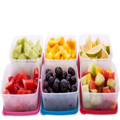 SIGNORA WARE Condiment Containers with Lids- 6 pk. 17 oz.Salad Dressing to go Small Food Storage Containers- Sauce Cups Leak proof Reusable Plastic BPA free for Lunch Box Picnic Travel