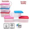 SIGNORA WARE Condiment Containers with Lids- 6 pk. 17 oz.Salad Dressing to go Small Food Storage Containers- Sauce Cups Leak proof Reusable Plastic BPA free for Lunch Box Picnic Travel view 4