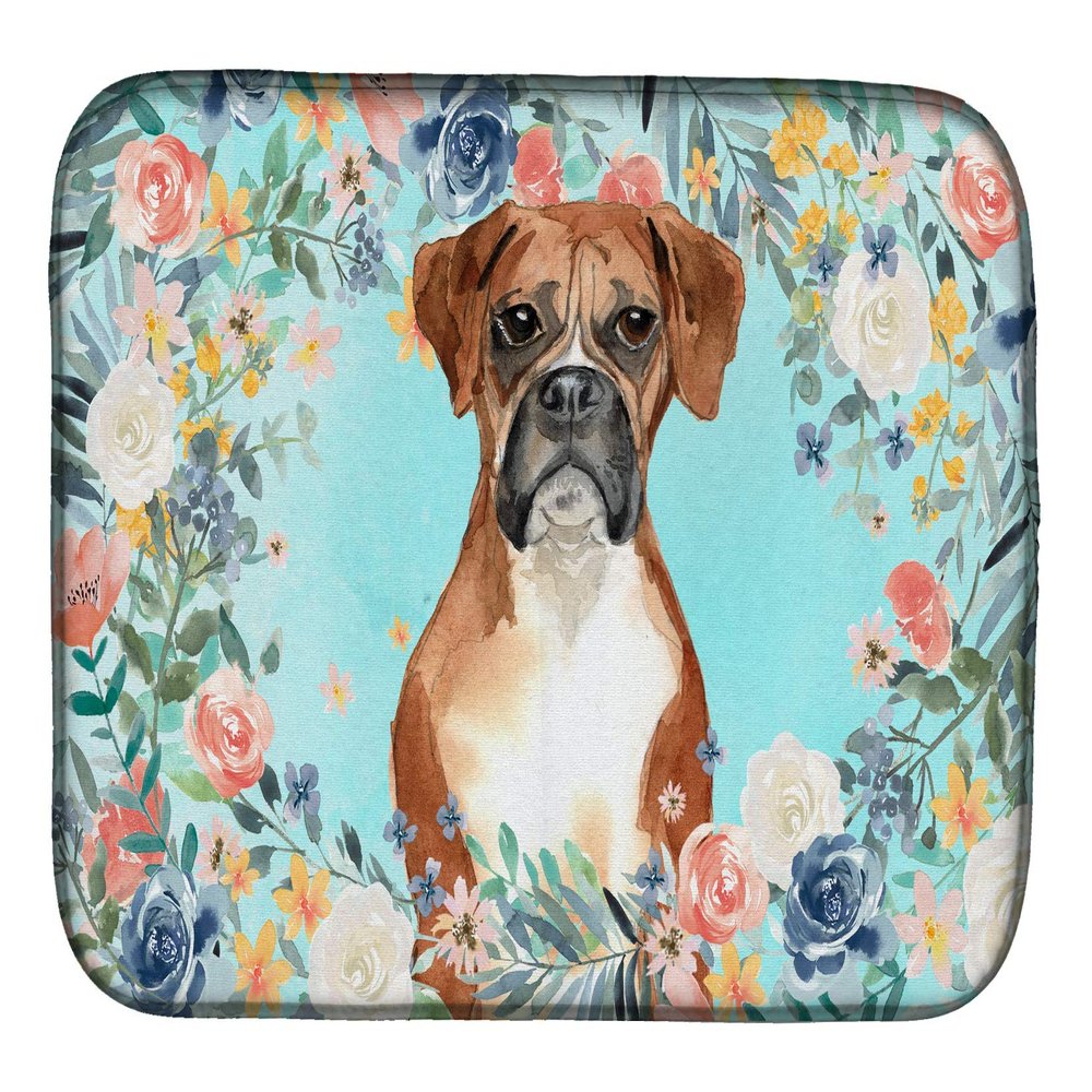 Caroline's Treasures CK3431DDM Boxer Dish Drying Mat Absorbent Dish Drying Mat Pad for Kitchen Counter Dish Drainer Mat for Countertop, 14 x 21", Multicolor