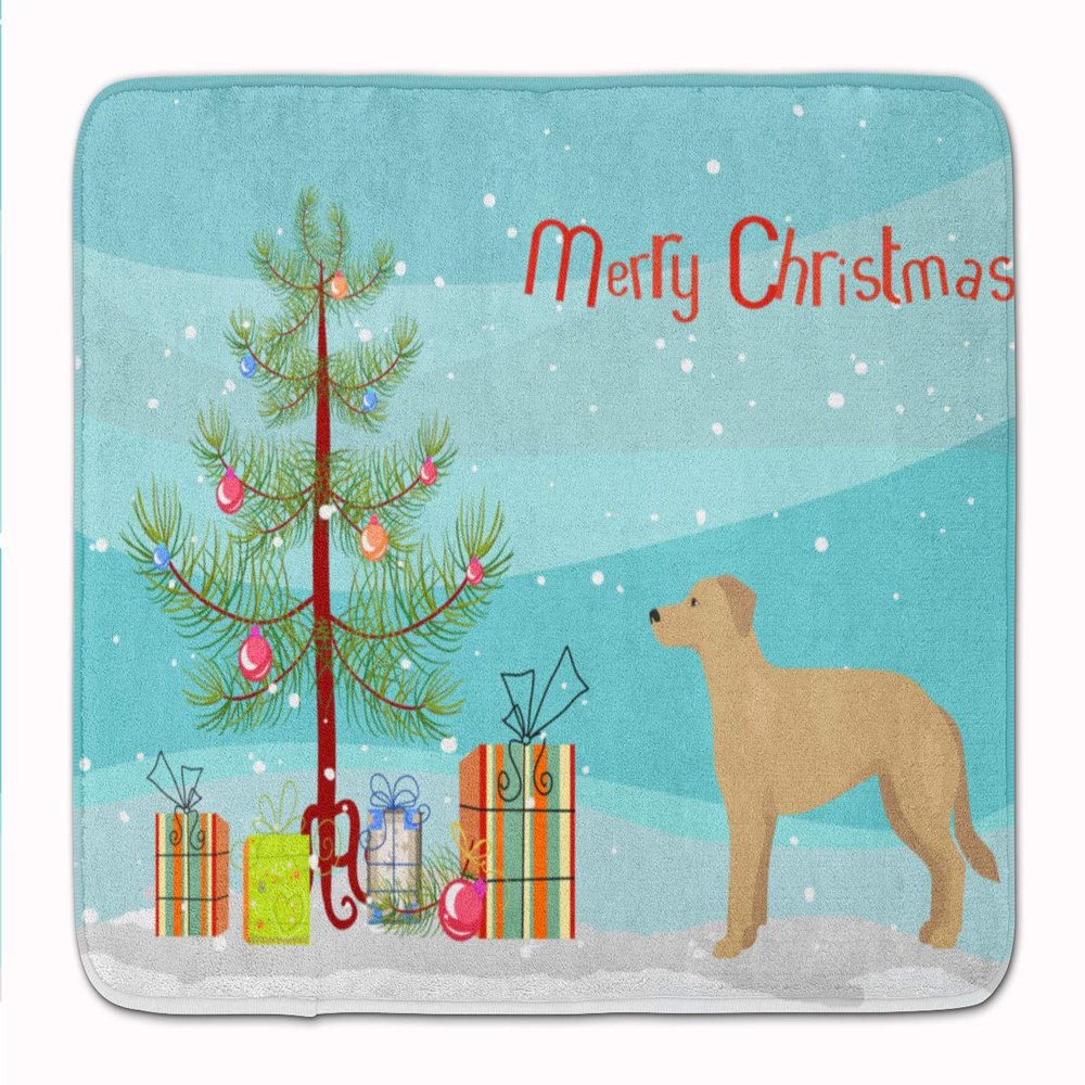 Caroline's Treasures CK3834RUG German Sheprador #1 Christmas Tree Machine Washable Memory Foam Mat, Bathroom Rug, Non-Slip Bath Mat, Durable Thick Washable Rugs for Kitchen, Bathroom Quick Dry, Decora