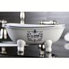 5-11/16" Miniature Ceramic Double-Ended Bathtub (2-Pieces), White view 3