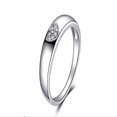 Bansriracha Love Heart Cubic Zirconia Wedding Bands Engagement Rings Authentic 925 Sterling Silver Rings Birthday Present (9)