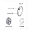 Bansriracha Love Heart Cubic Zirconia Wedding Bands Engagement Rings Authentic 925 Sterling Silver Rings Birthday Present (9) view 2