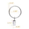100 Pack Curtain Rings with Clips Hooks 1.5 inch Rustproof Matte Metal Stainless Steel Drapery Rings for Tension Rod Bracket Eyelets Decorative Hangers, Silver (1.5" Interior Diameter) view 4