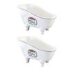 BATUBSRWD 8-1/16" Miniature Ceramic Slipper Bathtub (2-Pieces), White view 1