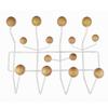 SHISEDECO Classic Hang it All Coat Rack, Mid Century Modern Wall Mounted Hooks with Painted Solid Wooden Balls, Decorative Creative Fashion Wood Hanger for Home, Bedroom (White Frame Natural) view 1