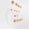 SHISEDECO Classic Hang it All Coat Rack, Mid Century Modern Wall Mounted Hooks with Painted Solid Wooden Balls, Decorative Creative Fashion Wood Hanger for Home, Bedroom (White Frame Natural) view 2