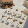 SHISEDECO Classic Hang it All Coat Rack, Mid Century Modern Wall Mounted Hooks with Painted Solid Wooden Balls, Decorative Creative Fashion Wood Hanger for Home, Bedroom (White Frame Natural) view 3