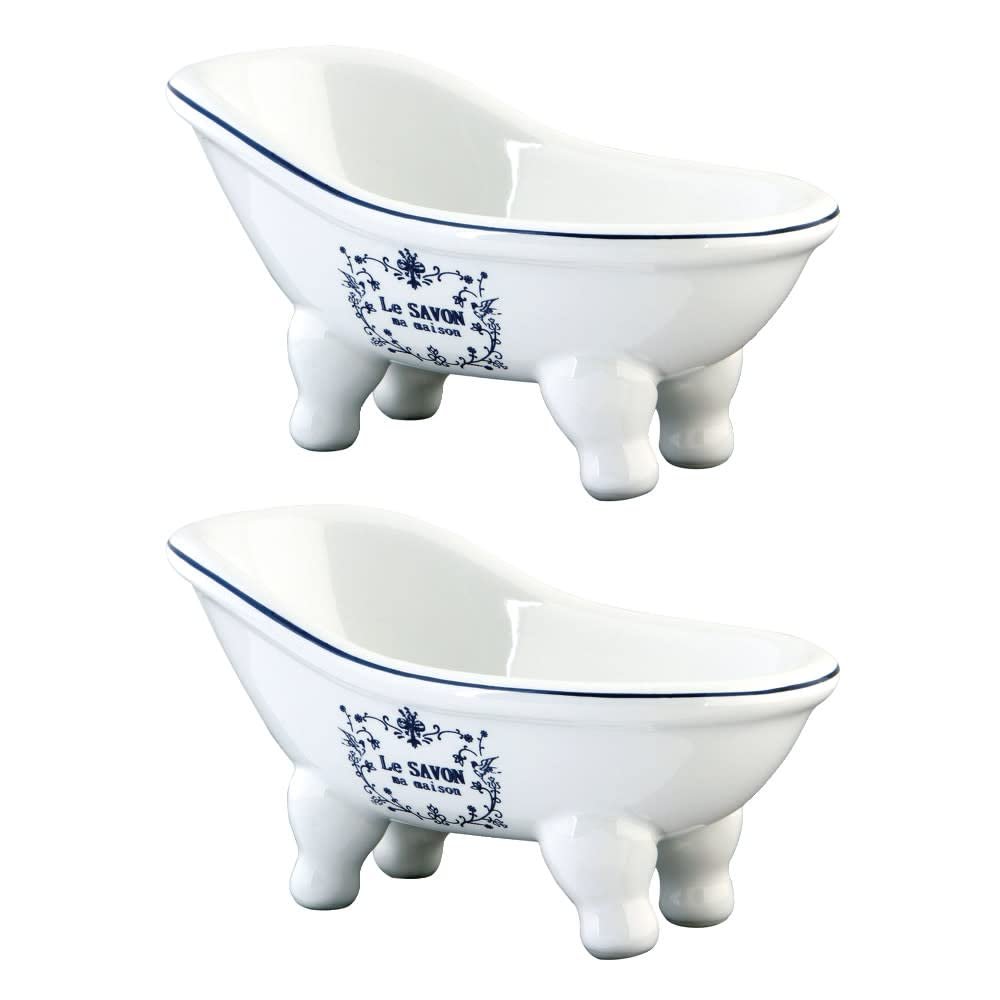 BATUBSSWD 5-11/16" Miniature Ceramic Slipper Bathtub (2-Pieces), White