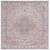 SAFAVIEH Area Rug 8x10 - Madison Collection - Large - Beige & Fuchsia, Shabby Chic Medallion Distressed Design, Non-Shedding & Easy Cleaning, Ideal for Living Room, Bedroom, Dining Space (MAD259B) view 3