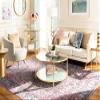 SAFAVIEH Area Rug 8x10 - Madison Collection - Large - Beige & Fuchsia, Shabby Chic Medallion Distressed Design, Non-Shedding & Easy Cleaning, Ideal for Living Room, Bedroom, Dining Space (MAD259B) view 4