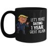 1 Year Dating Anniversary Trump Travel Mug for Boyfriend Girlfriend TFunny Coffee Comment Tea Cup for Men Women Him Her view 1