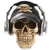 JNKET Resin Skull Statue Skeleton Head Human Skull with Headphones Halloween Skull Sculpture Home Decoration view 1