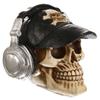 JNKET Resin Skull Statue Skeleton Head Human Skull with Headphones Halloween Skull Sculpture Home Decoration view 2