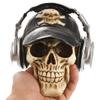 JNKET Resin Skull Statue Skeleton Head Human Skull with Headphones Halloween Skull Sculpture Home Decoration view 4