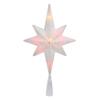 11" White Frosted Bethlehem Star with Gold Scrolling Christmas Tree Topper - Multi Lights view 1