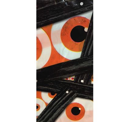 Halloween Door Cover That Lights Up Skull or Spider (Monster Eyes)