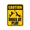 Honey Dew Gifts Slow Down Signs, Caution Dogs at Play 9 inch by 12 inch Aluminum Sign for Street, Yard Sign, HDG-1263 view 1