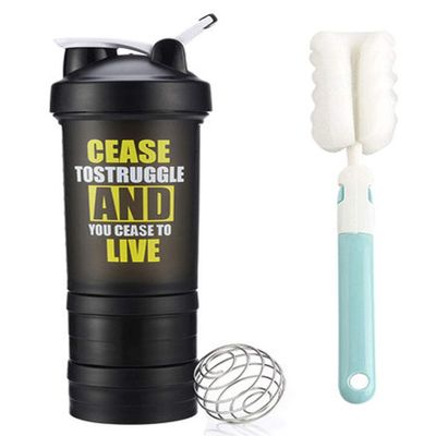 Shake Cup Protein Powder Blender Cup Sports Plastic Fitness Cup Portable Milkshake Men's And Women's Large-capacity Student Water Cup