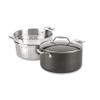 All-Clad Essentials Hard Anodized Nonstick Multi-Pot 7 Quart Oven Broiler Safe 500F Strainer, Pasta Strainer with Handle, Pots and Pans Black view 1