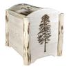 Montana Woodworks Montana Collection Magazine Rack with Laser Engraved Pine Design, 18" L x 14" W x 16" H, Ready to Finish view 1