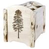 Montana Woodworks Montana Collection Magazine Rack with Laser Engraved Pine Design, 18" L x 14" W x 16" H, Ready to Finish view 2