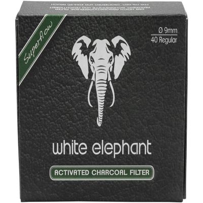 White Elephant 18588 Superflow Collection 9 mm Activated Carbon Filter Pack of 40 Paper