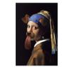 Renditions Gallery Girl with a Pearl Earring with Snapchat Puppy Dog Filter Giclee Print Poster, 18x27, view 1