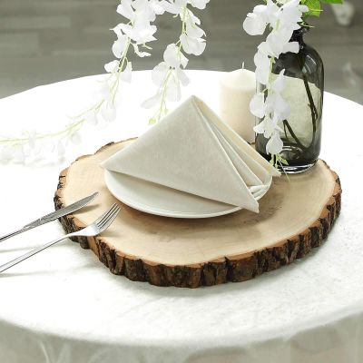 Efavormart Poplar Wood Slabs Rustic Round Slices 18" Dia - Natural Table Centerpieces for Large Events