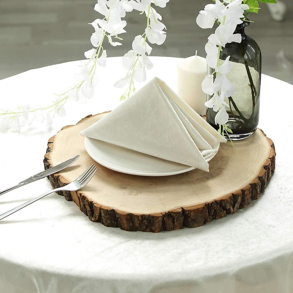 Efavormart Poplar Wood Slabs Rustic Round Slices 18" Dia - Natural Table Centerpieces for Large Events